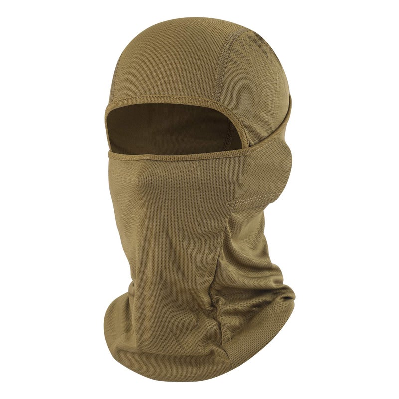 hikevalley Balaclava Face Mask Adjustable Windproof UV Protection Hood (US, Alpha, One Size, Brown) - Image 1